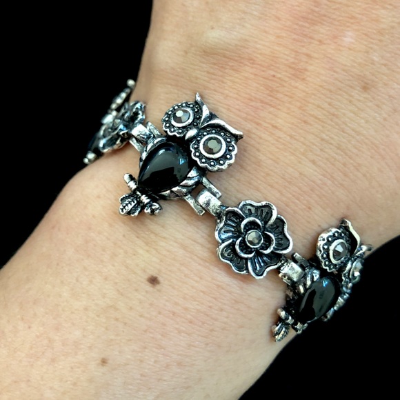 Night owl jewelry set matching necklace bracelet earrings - Picture 2 of 11